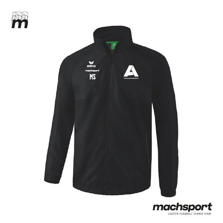 Union HOVA Adlwang Teamsport Regenjacke von Erima, wasserdichte Sportjacke mit Kapuze und reflektierenden Details. – Bild 