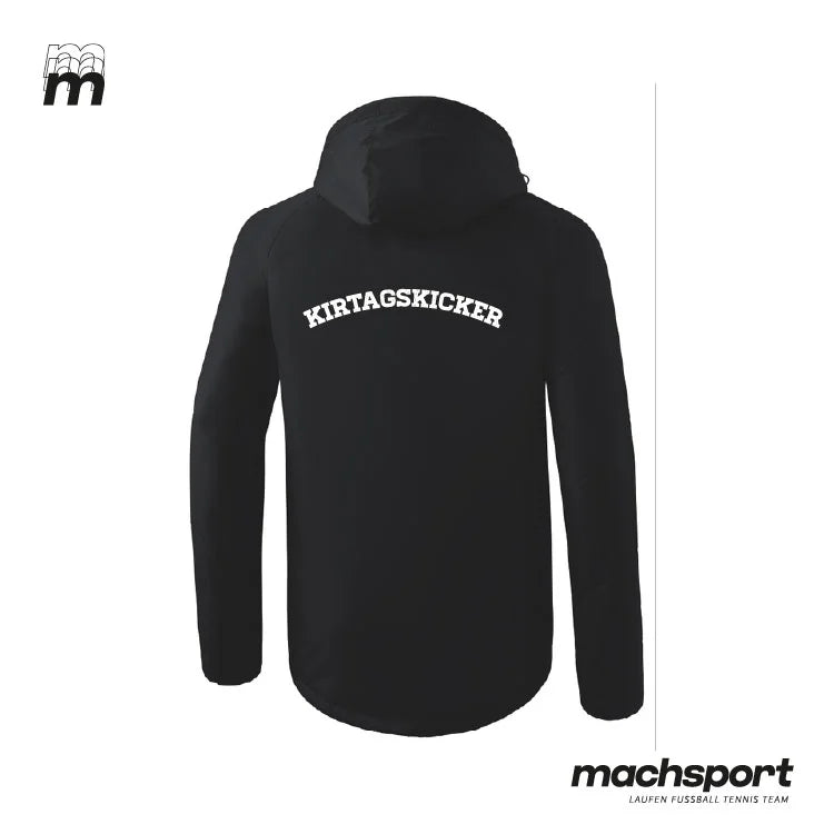 Union HOVA Adlwang Teamsport Winterjacke von Erima, Rückansicht mit Reißverschluss und warmem Material. – Bild 