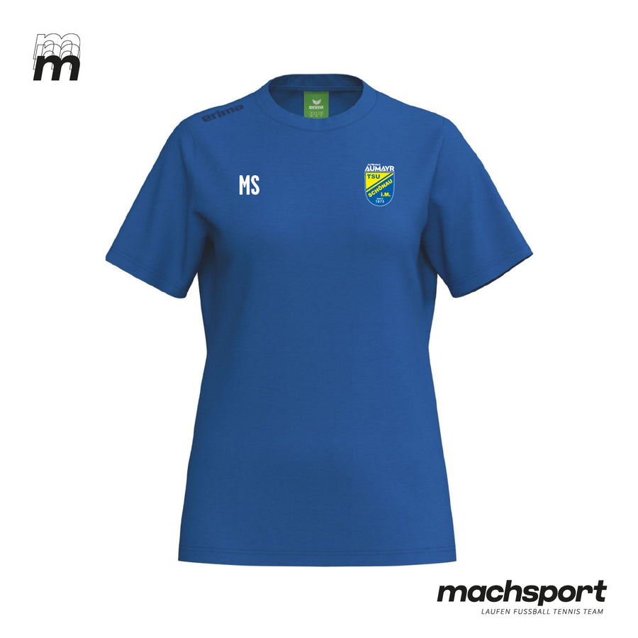 Damen Teamsport-Shirt von Erima, Union Schönau TS, bequemes Basic-Shirt mit Logo, ideal für sportliche Aktivitäten.