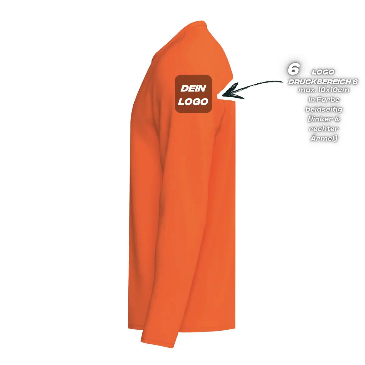 Erima Unisexlaufshirt Intro Funktionsteamshirt longsleeve, orange - machsport – Bild 