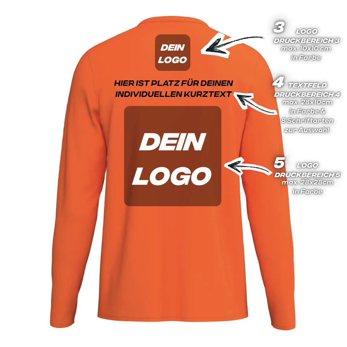 Erima Unisexlaufshirt Intro Funktionsteamshirt longsleeve, orange - machsport – Bild 