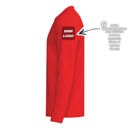 Erima Unisexlaufshirt Intro Funktionsteamshirt longsleeve, rot - machsport