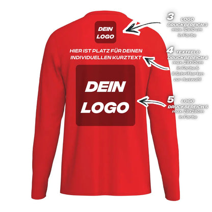Erima Unisexlaufshirt Intro Funktionsteamshirt longsleeve, rot - machsport