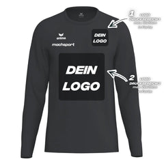 Erima Unisexlaufshirt Intro Funktionsteamshirt longsleeve, schwarz - machsport