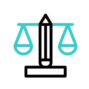 Fairness-Symbol mit Gerichtswaage