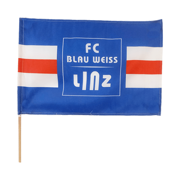 FC Blau-Weiß Linz Stockfahne 100x140 cm - machsport – Bild 