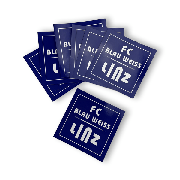 FC Blau-Weiß Linz 10 x Aufkleber Logo - machsport