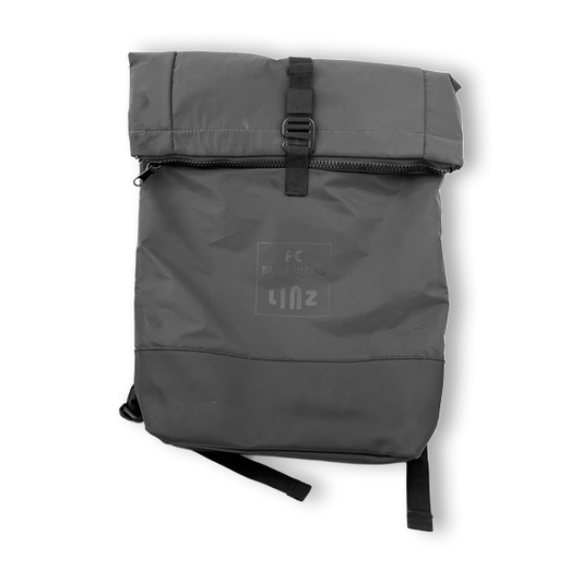 FC Blau-Weiss Linz Rollup-Rucksack – schwarz / ONE SIZE