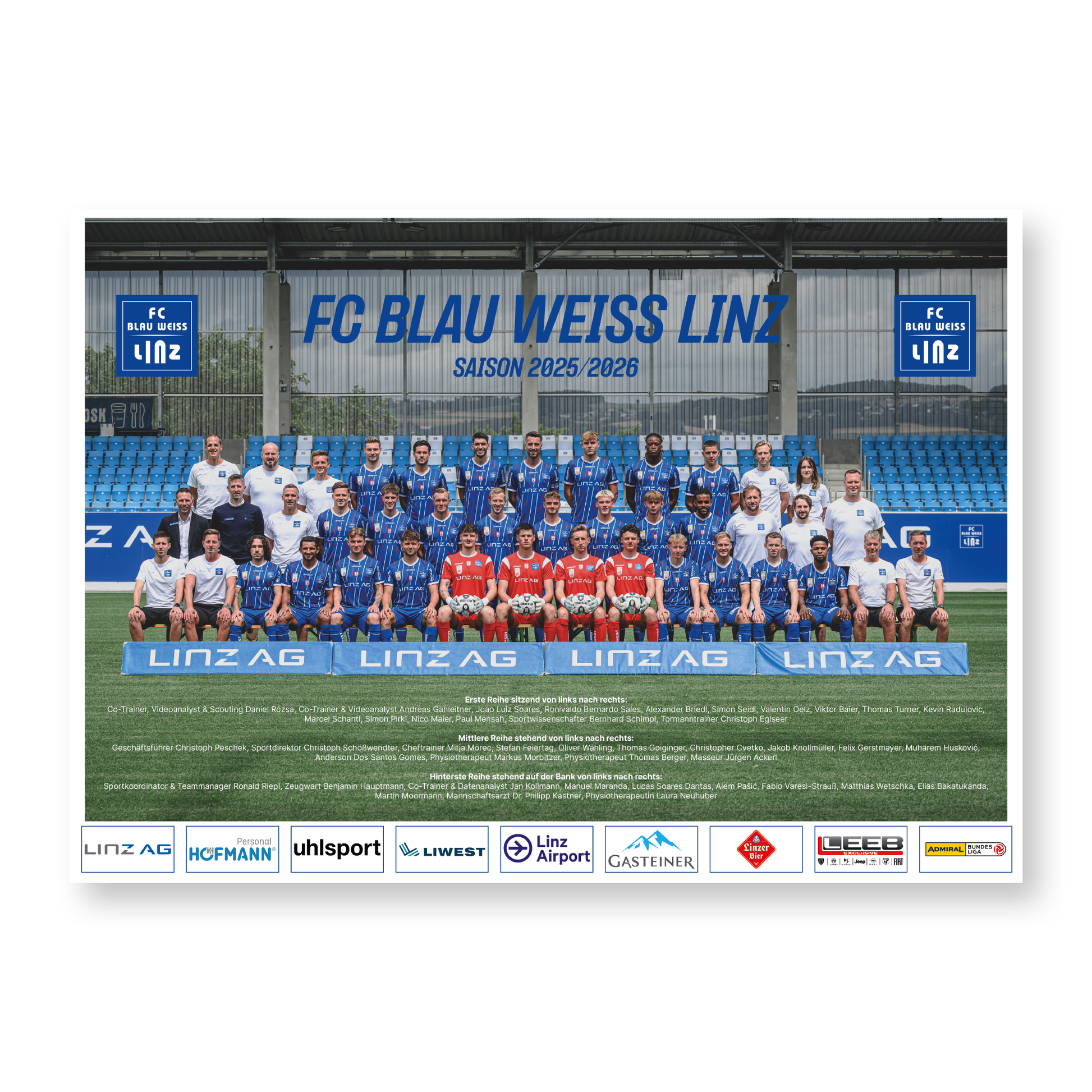 FC Blau-Weiß Linz Poster Saison 2025/2026 - machsport – Bild 