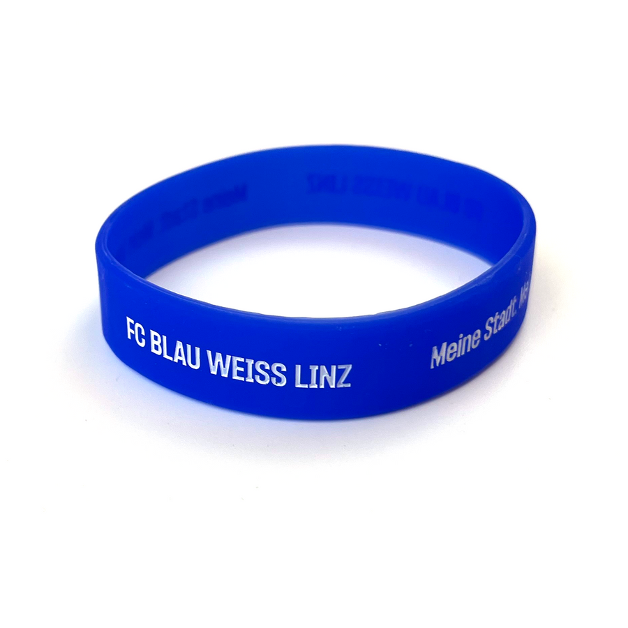 FC Blau-Weiß Linz Silikonarmband Blau - machsport