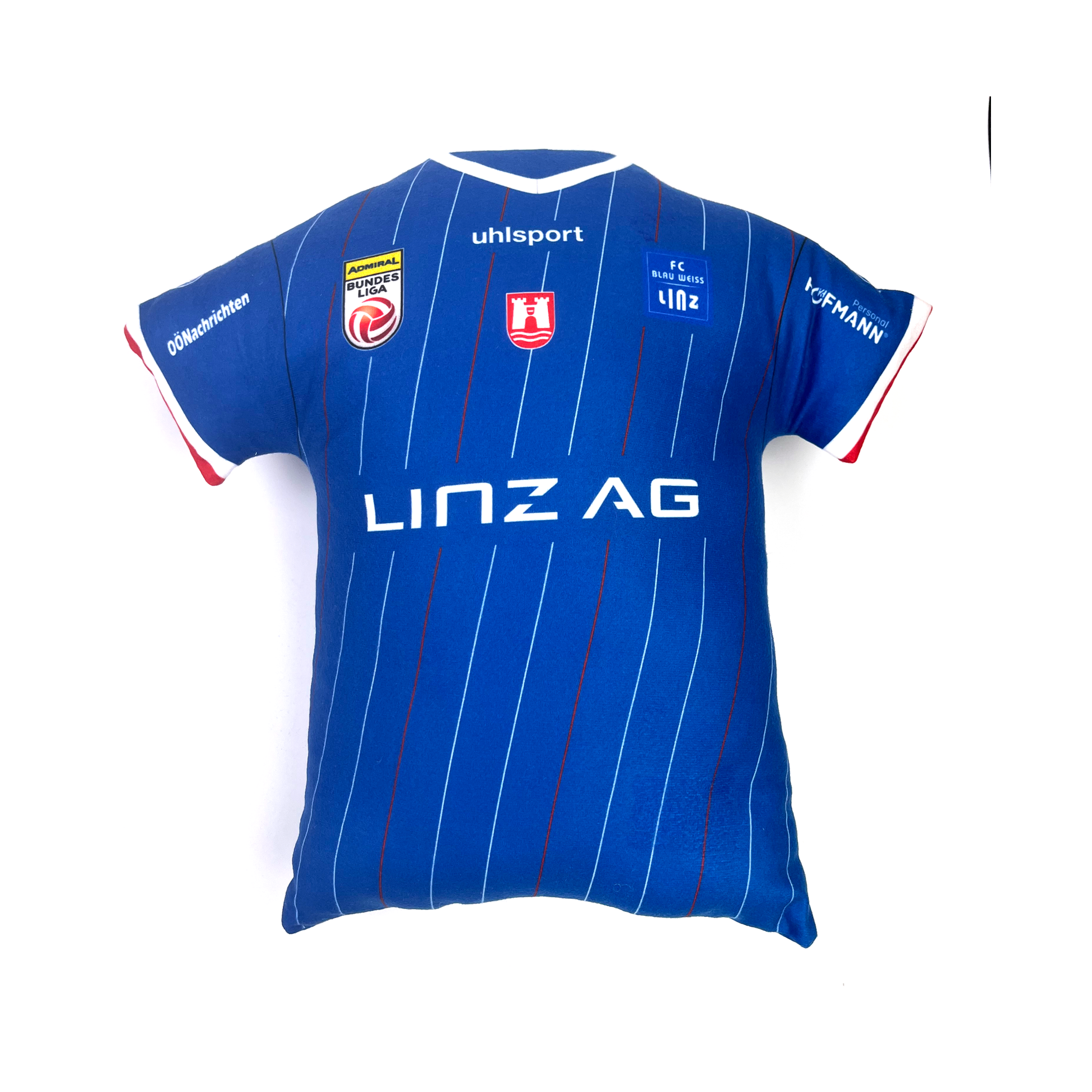 FC Blau-Weiß Linz Home Trikot Kissen 2025/26 - machsport – Bild 