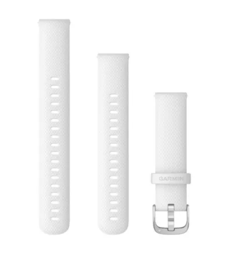 Garmin Ersatzamrband QuickRelease 18mm Band, Weiss/Silber – weiß / ONE SIZE