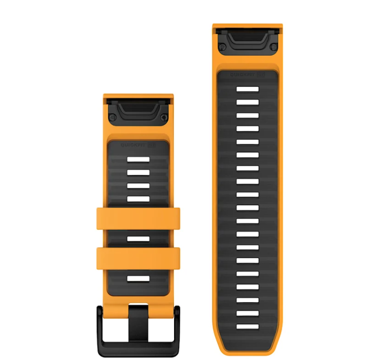 Garmin Ersatzarmband Quickfit 26mm, Spark Orange/Graphite Silicone - machsport – Bild 