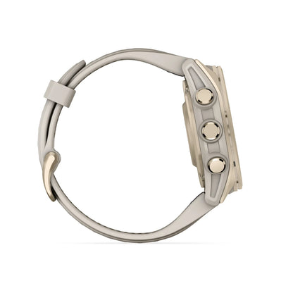 Garmin fēnix® 8 – 43 mm, AMOLED Sapphire, Nebelgrau/Softgold - machsport