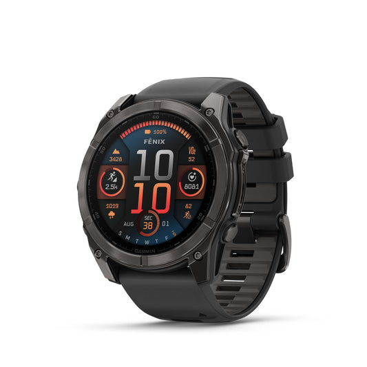Garmin Fenix® 8 – 51 mm, AMOLED, Sapphire, Schwarz/Carbongrau DLC Titan – schwarz / ONE SIZE