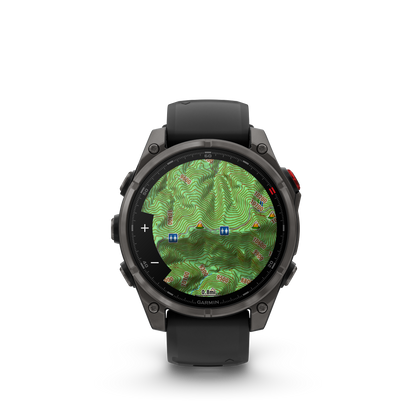 Garmin fēnix® 8 Pro – 47 mm, AMOLED Sapphire, Schwarz/Titan Carbongrau DLC Titan - machsport