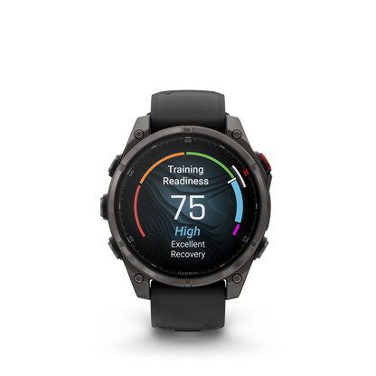 Garmin fēnix® 8 Pro – 47 mm, AMOLED Sapphire, Schwarz/Titan Carbongrau DLC Titan - machsport