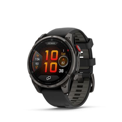 Garmin fēnix® 8 Pro – 47 mm, AMOLED Sapphire, Schwarz/Titan Carbongrau DLC Titan - machsport