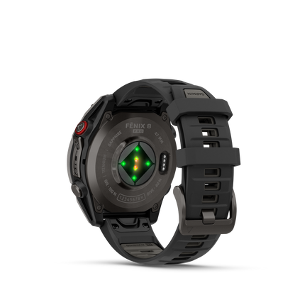 Garmin fēnix® 8 Pro – 47 mm, AMOLED Sapphire, Schwarz/Titan Carbongrau DLC Titan - machsport