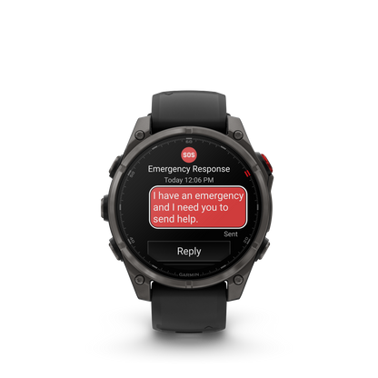 Garmin fēnix® 8 Pro – 47 mm, AMOLED Sapphire, Schwarz/Titan Carbongrau DLC Titan - machsport