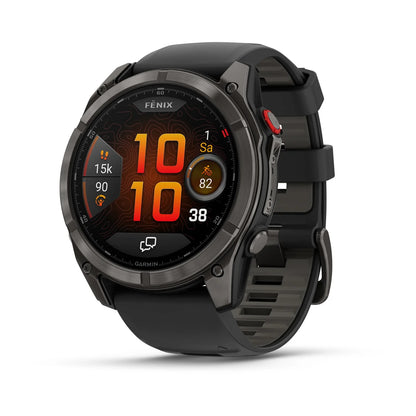 Garmin fēnix® 8 Pro – 51 mm, AMOLED Sapphire, Schwarz/Titan Carbongrau - machsport