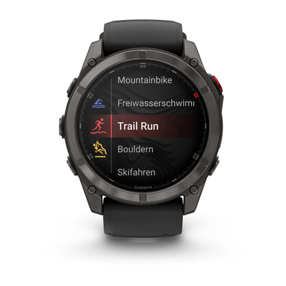 Garmin fēnix® 8 Pro – 51 mm, AMOLED Sapphire, Schwarz/Titan Carbongrau - machsport