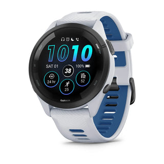Garmin Forerunner 265 Weiss/Schwarz mit Schnellwechsel-Silikon-Armband - machsport