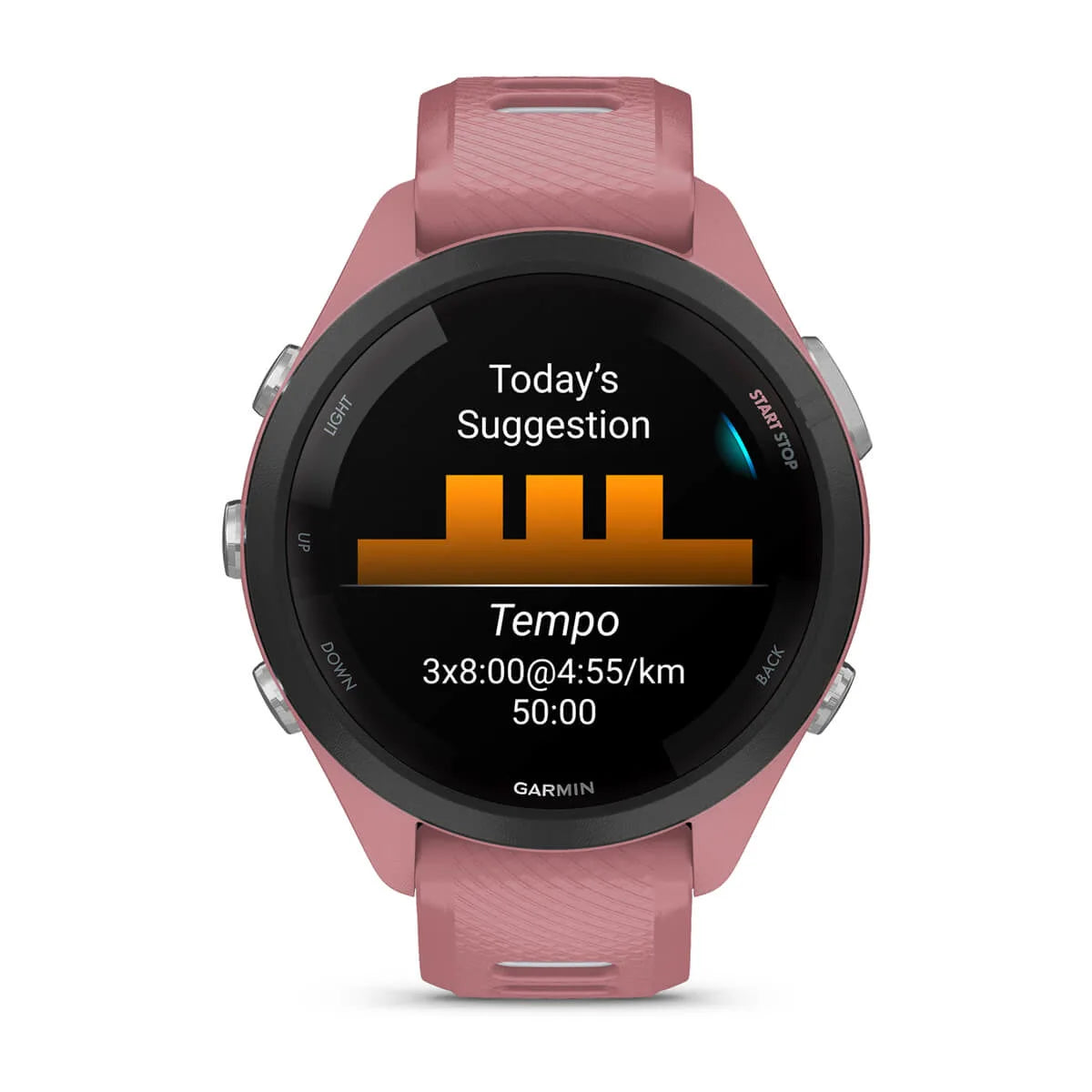 Garmin Forerunner 265S Altrosa/Schwarz mit Schnellwechsel-Silikon-Armband - machsport