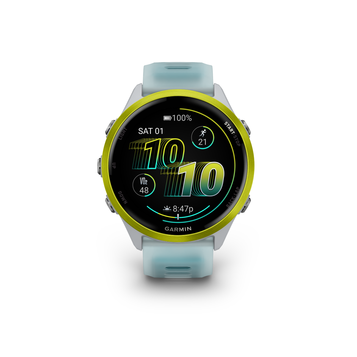 Garmin Forerunner 570 - 47mm Steinweiss/Amp Yellow Aluminium - machsport – Bild 