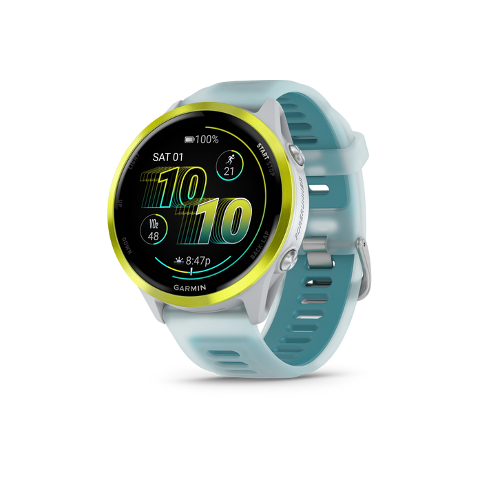 Garmin Forerunner 570 - 47mm Steinweiss/Amp Yellow Aluminium