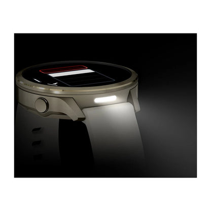 Garmin Venu® 4 - 41 mm Beige/Lunargold mit Schnellwechsel-Silikon-Armband 18 mm Bone - machsport