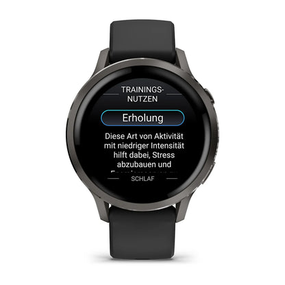 Garmin Venu® 4 - 41 mm Schwarz/Schiefergrau mit Schnellwechsel-Silikon-Armband 18 mm - machsport