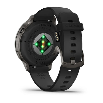 Garmin Venu® 4 - 41 mm Schwarz/Schiefergrau mit Schnellwechsel-Silikon-Armband 18 mm - machsport