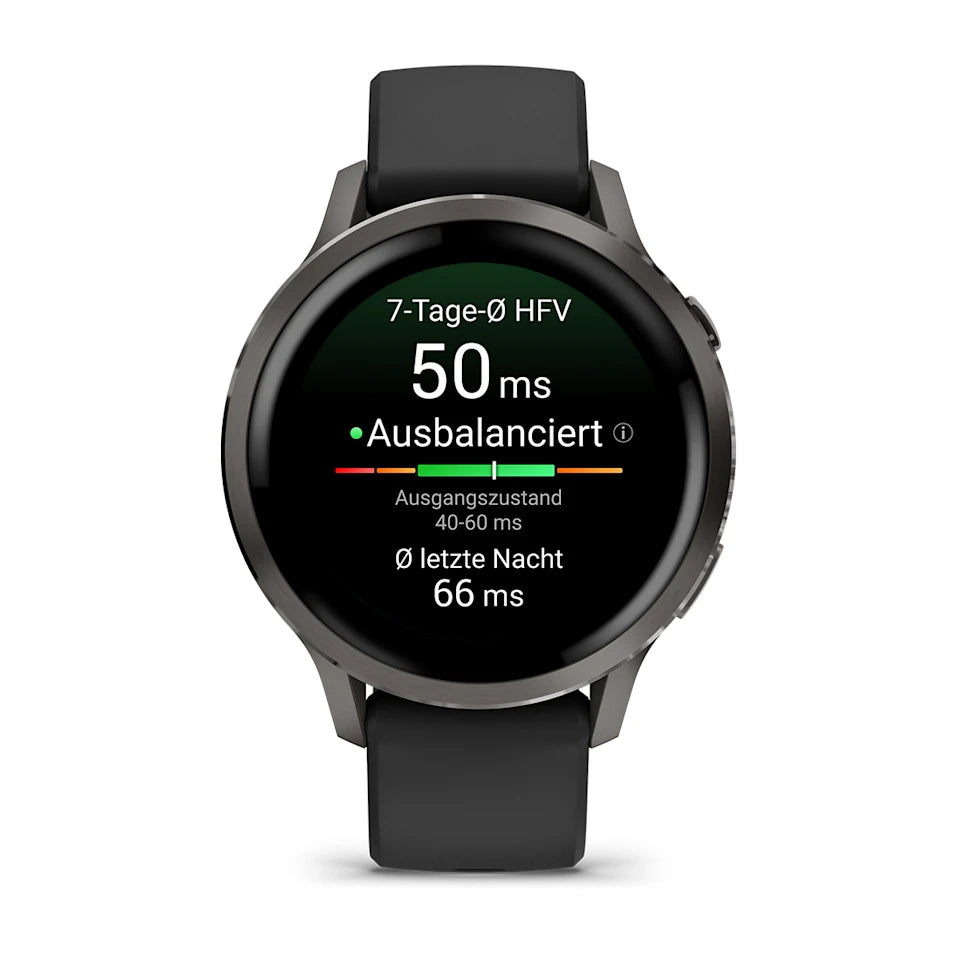 Garmin Venu® 4 - 41 mm Schwarz/Schiefergrau mit Schnellwechsel-Silikon-Armband 18 mm - machsport – Bild 