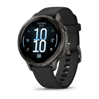 Garmin Venu® 4 - 41 mm Schwarz/Schiefergrau mit Schnellwechsel-Silikon-Armband 18 mm - machsport
