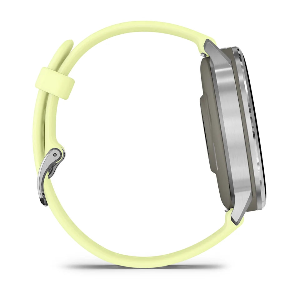 Garmin Venu® 4 - 45 mm Grau/Silber mit Schnellwechsel-Silikon-Armband 22 mm Zitrone - machsport – Bild 