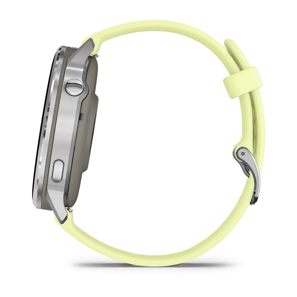 Garmin Venu® 4 - 45 mm Grau/Silber mit Schnellwechsel-Silikon-Armband 22 mm Zitrone - machsport – Bild 