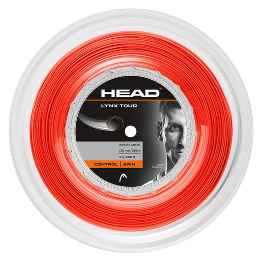 Head Tennissaite Lynx Tour Rolle 200 Meter 1,25 mm – orange / ONE SIZE