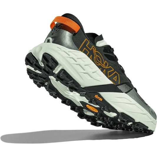 Hoka Herrenlaufschuhe Speedgoat 7, bea leaf/sea glass – Rückansicht – grau / 44 2/3