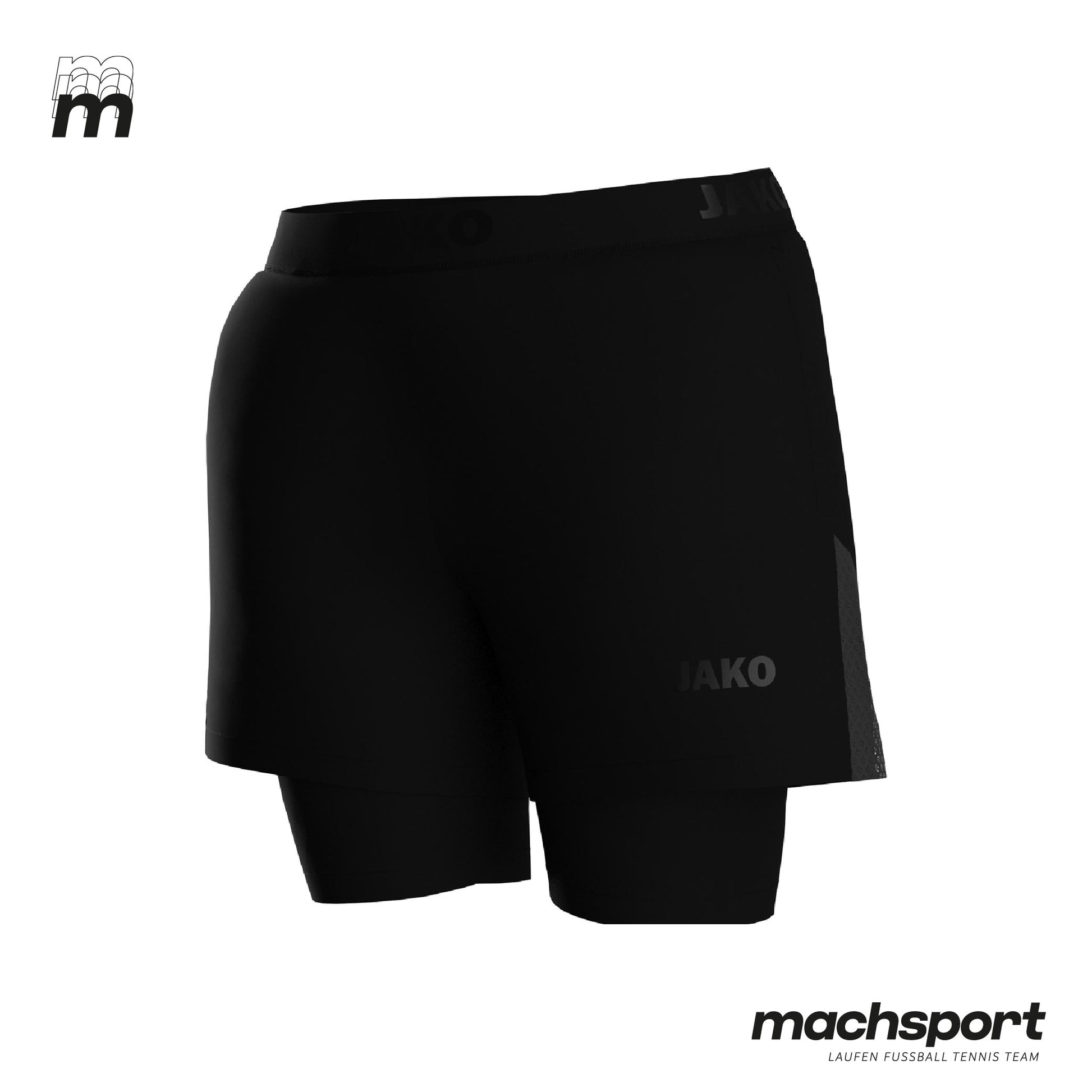 ASKÖ Bruck-Peuerbach 2in1 Short Damen schwarz - machsport – Bild 