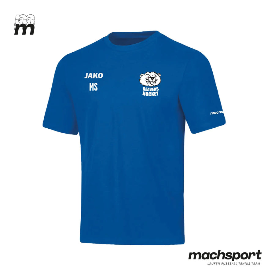 Beavers Hockey Basic T-Shirt von Jako, Teamsport, bequemes schwarzes Trikot mit Beavers-Logo für sportlichen Einsatz.