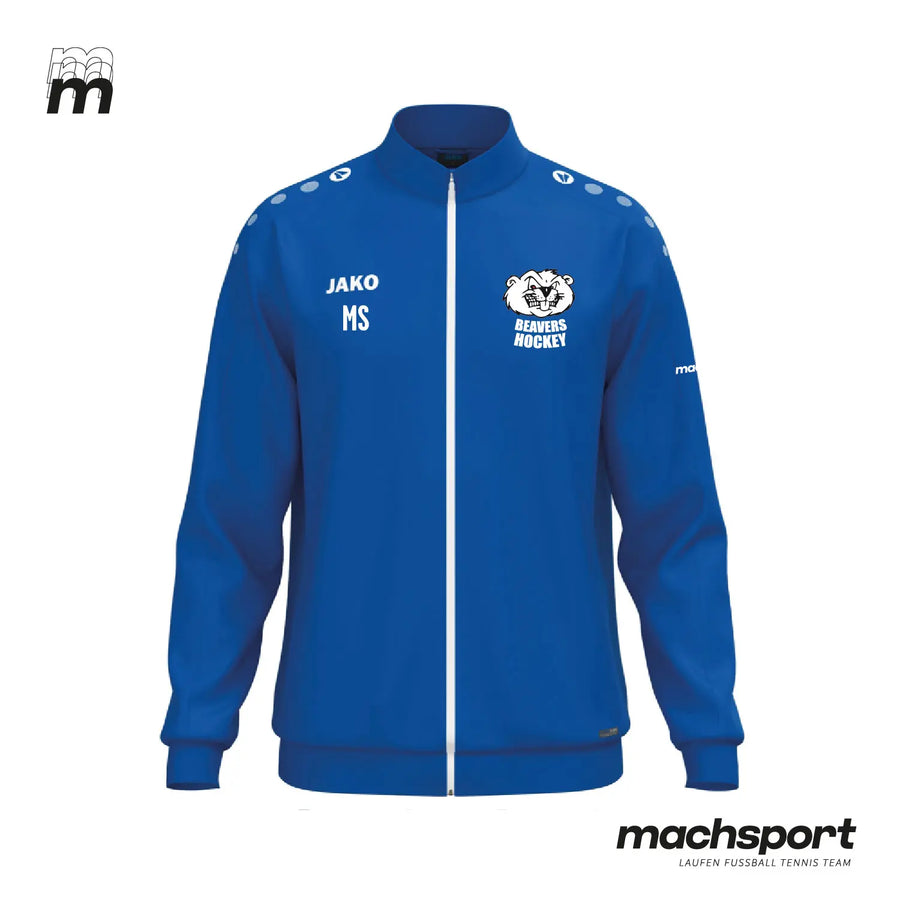 Beavers Hockey Trainingsjacke von Jako, Teamsport, mit Reißverschluss und Logo, bequemes Sportoberteil für Training und Freizeit