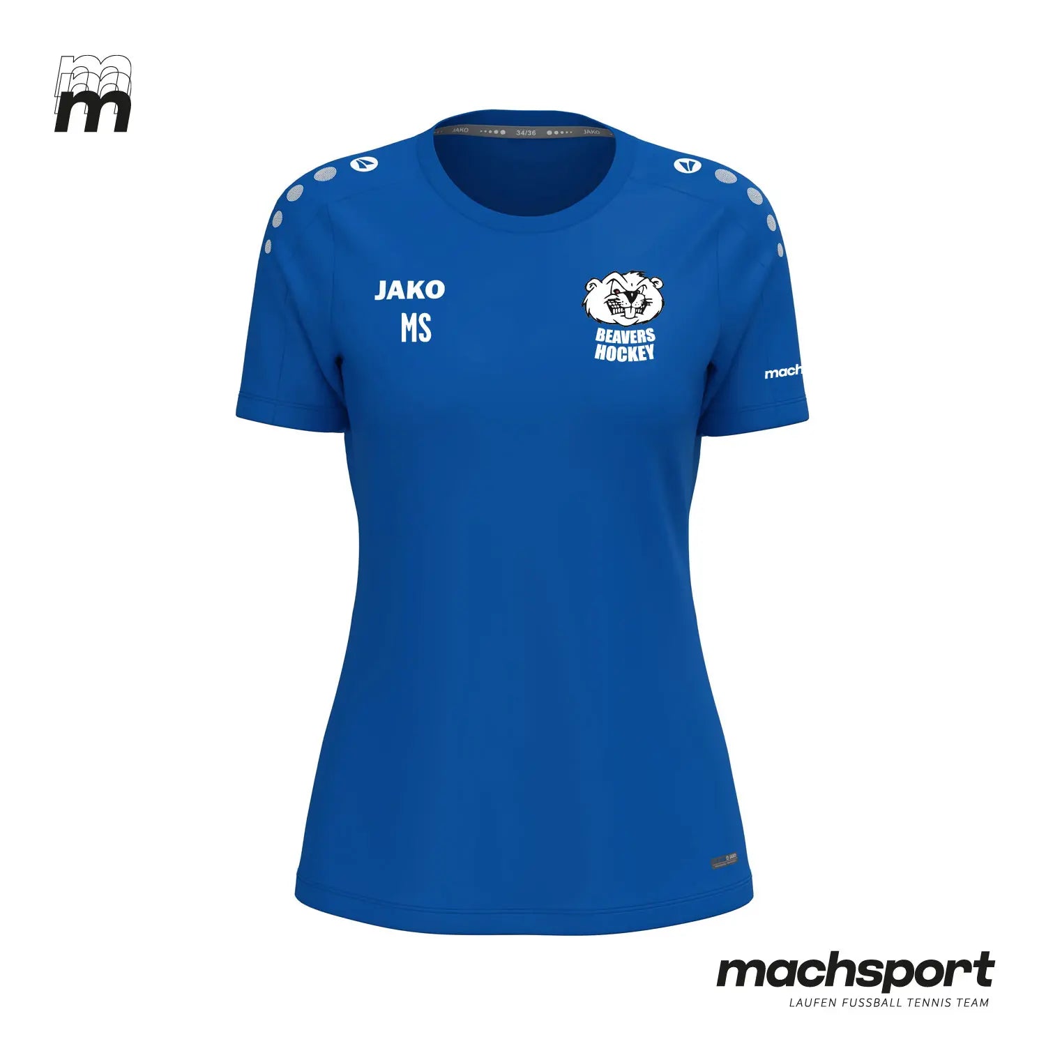 Damen Trainingsshirt von Jako für Beavers Hockey, atmungsaktives Teamsport-Shirt mit sportlichem Design, auf dem Bild sichtbar. – Bild 