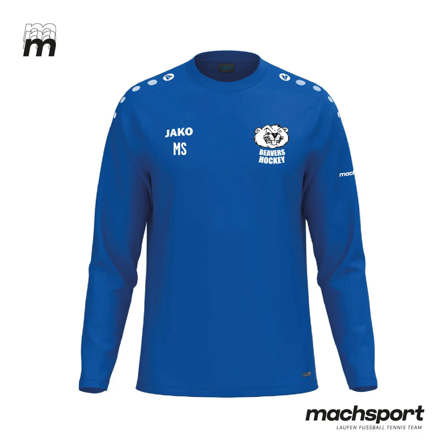 Beavers Hockey Trainingsweater von Jako, Teamsport, bequemes schwarzes Sweatshirt mit Beavers-Logo für Training und Freizeit.