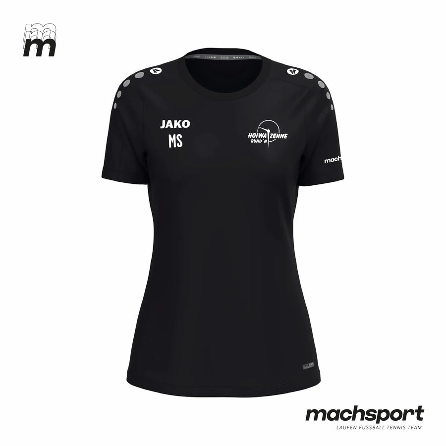 Hoiwa Zehne Rund'n Trainingsshirt schwarz Damen - machsport