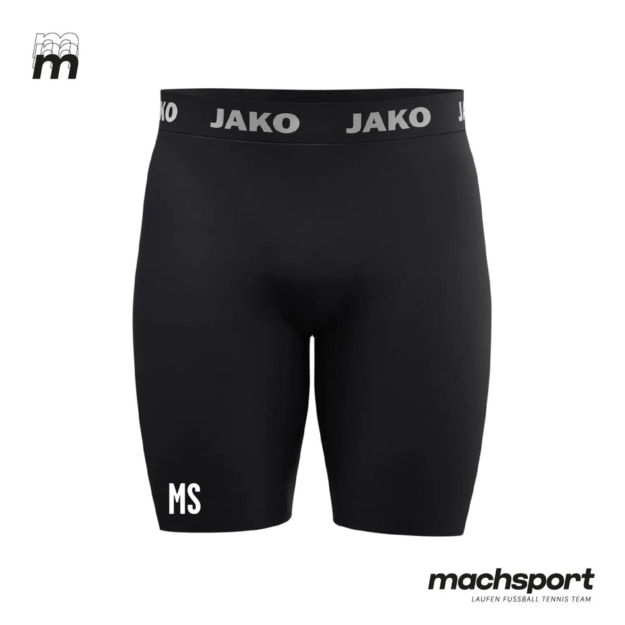 Jako Hoiwa Zehne Rund'n Unterziehshort für Teamsport, eng anliegend und atmungsaktiv, in schwarzer Farbe.