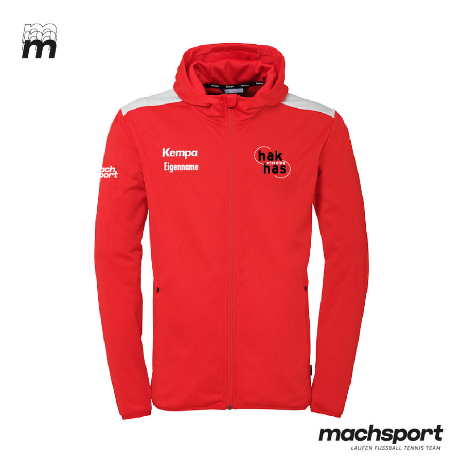 HAK | HAS Eferding Trainingsjacke mit Kapuze rot - machsport