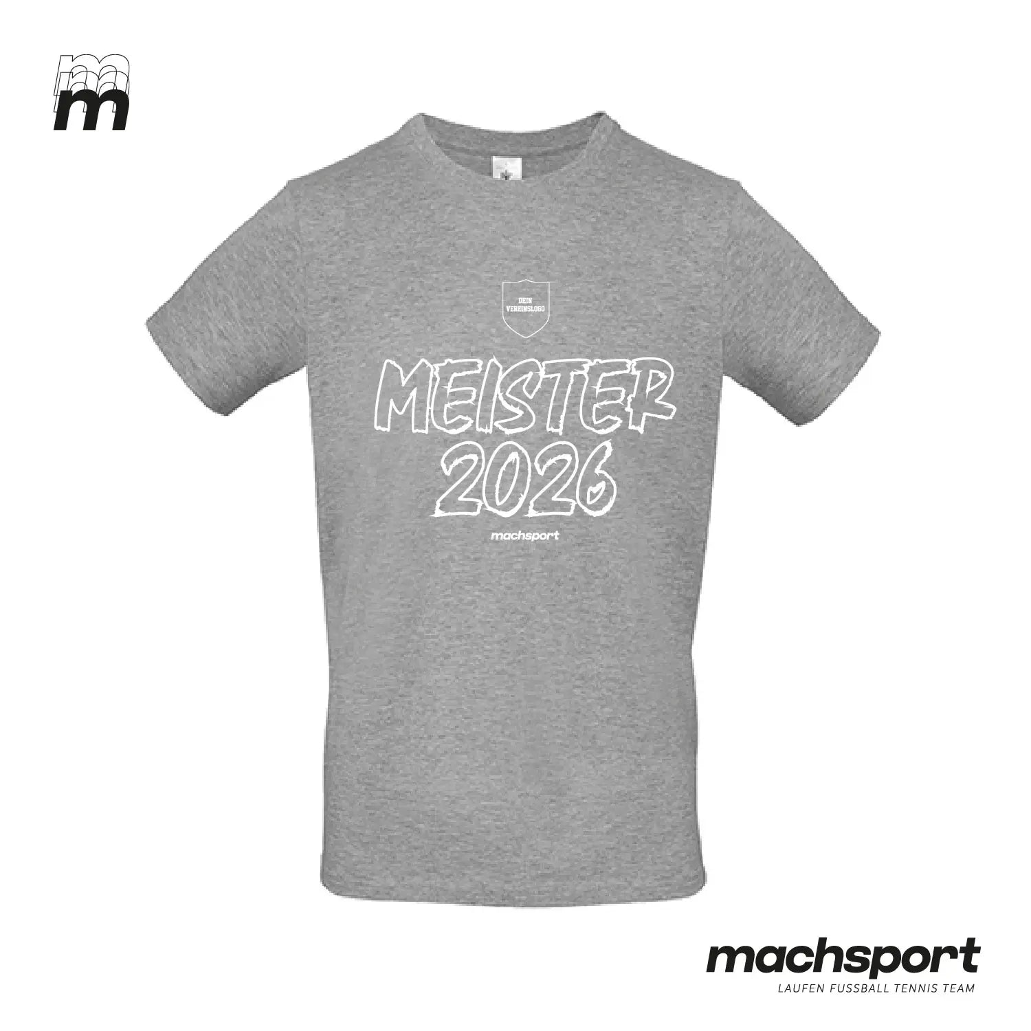 Meistershirt Dynamic grau - machsport – Bild 