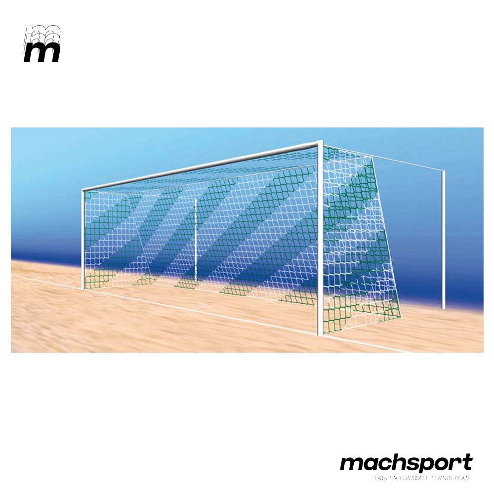 Fußballtornetz 7,5 x 2,5 m - 0,8 x 1,5 m (weiss/rot) - machsport