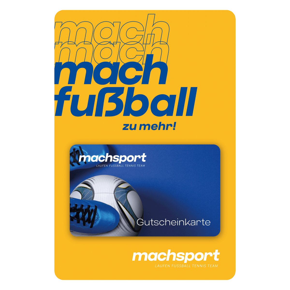 machsport Gutschein für Webshop und Filialen Fußball - machsport